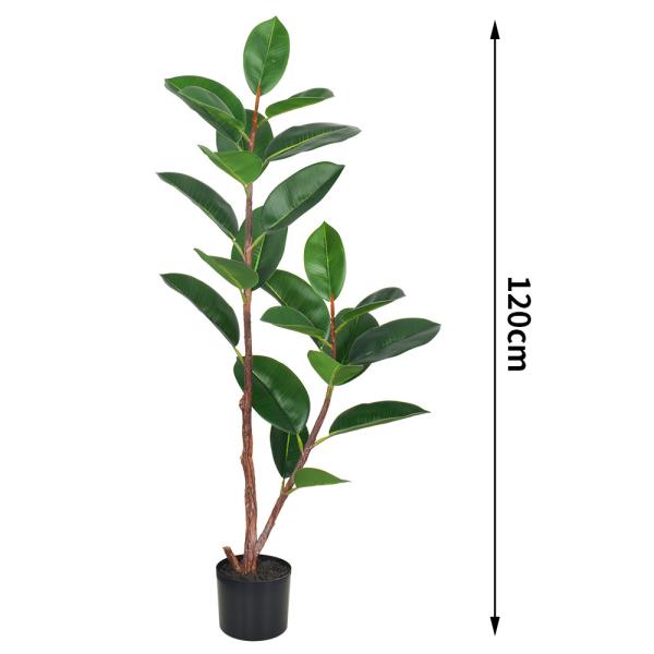 Artificial Potted Floor Plants Small Ficus Pandurata For Garden Decoration