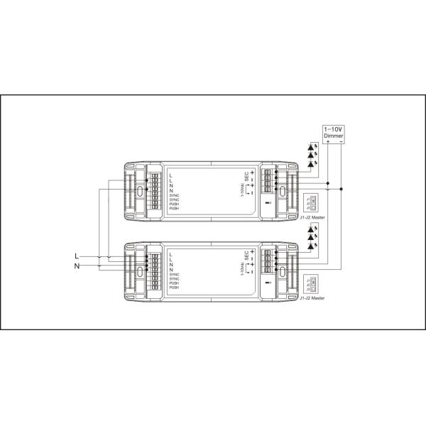 25W не мелькая 1-10V/НАЖИМ затемняя электропитание СИД энергосберегающее