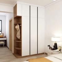 MDF Particle Board Madeira Sólida Guarda-Roupa Branca 75cm Larga Com Laminado Laca
