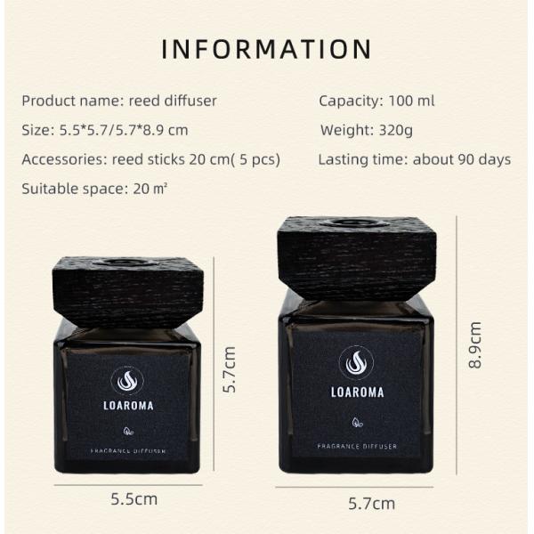 House Custom Fragrant Packaging Box Wood Stick Diffuser Glass Bottle Reed Diffuser With Gift Box