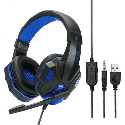 Auriculares do jogo do diodo emissor de luz com microfone
