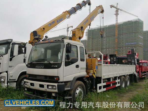 6X4 ISUZU Crane Truck 10 ton 16m Man Lifter Telescopic boom
