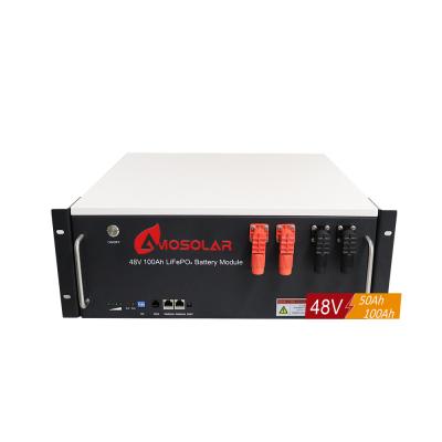 Solução de armazenamento de energia 48V/51.2V Baterias de lítio montadas em rack com alta capacidade