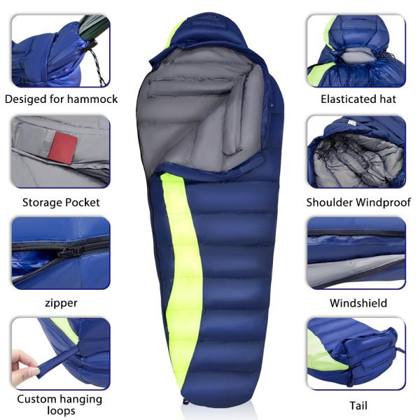 Good Ventilation 38*24cm Folding Camp Hammock For 1 Person