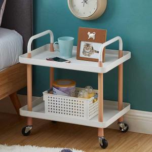 Chariot vigoureux d'étagère de stockage de cadre en métal plats flexibles de