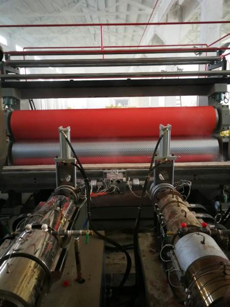 High Efficiency PVC Sheet Extrusion Line Twin Screw Extruder 80 / 156 Type