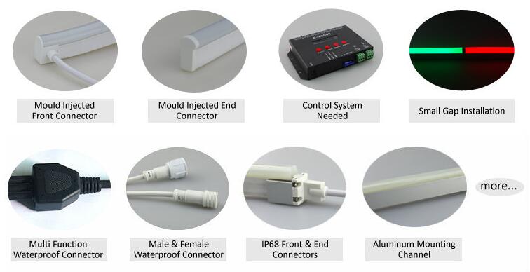 Света веревочки СИД DMX512 цифров неоновые, устойчивое Bendable света гибкого трубопровода СИД неонового УЛЬТРАФИОЛЕТОВОЕ