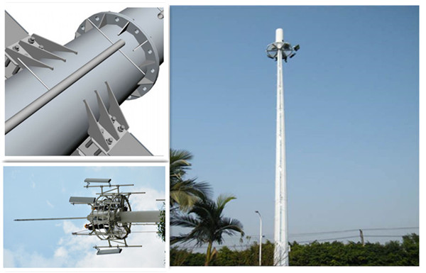 Полюс обслуживания радиосвязи микроволны электрический, горячие башни связи стали Q420 крена беспроволочные