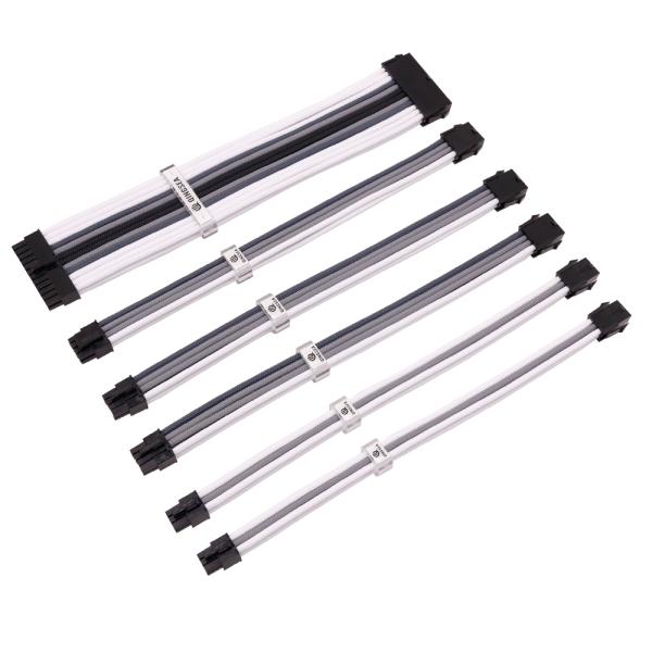 Sleeved Braided Extension PC Adapter PSU Extension Cable Motherboard Electric Cable Female Male Cable Length 18AWG 30cm