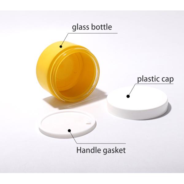 Изготовленный на заказ стеклянный косметический опарник пурпурное 15g 30g сливк с завинчивой пробкой