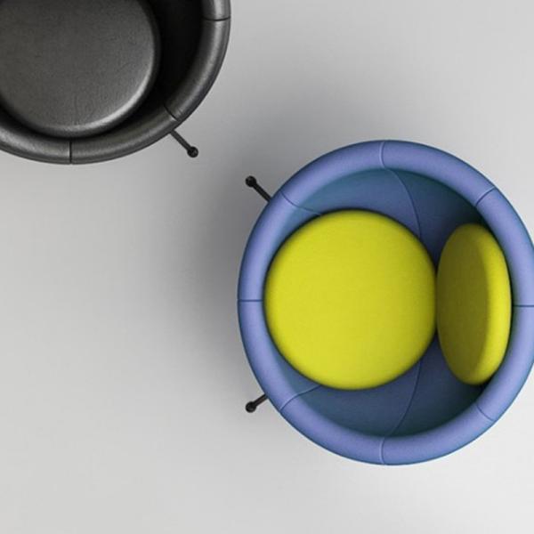 Modern bowl chair Nordic leather sofa egg chair shell living room ball leisure lounge chair