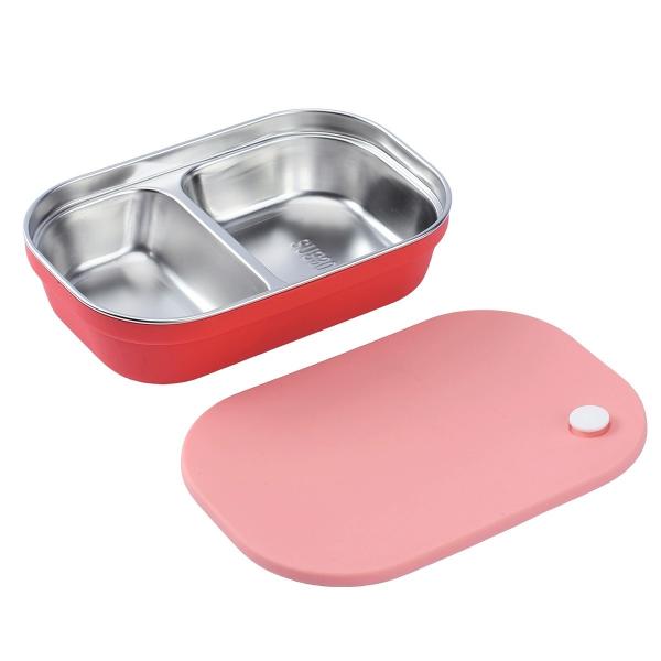 BPA-Free Stainless Steel Bento Box for Kids with Silicone Sleeve