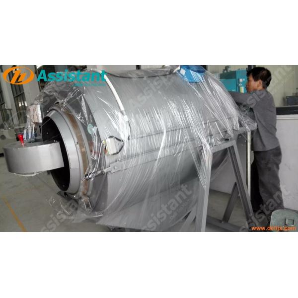 380V / 50Hz Oolong Tea Processing Heating Deblocking Machine With Sieve DL-6CSST-100R 36 rpm