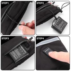 controle de temperatura nivelado de Ski Gloves Man With 3 calorosos recarregáveis da bateria elétrica de USB do lítio 7.4V