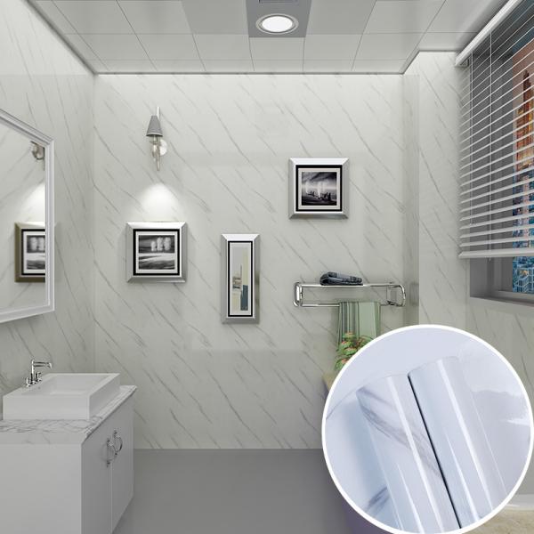 Entertainment Marble Furniture Foil 3D Wallpaper for Wall Decoration in 0.60 M*10 M Roll Size
