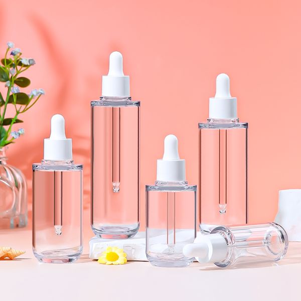 Clear PETG Squeeze Dropper Bottle with High Transparency and Soft Squeeze System for Leakproof Skincare Packaging