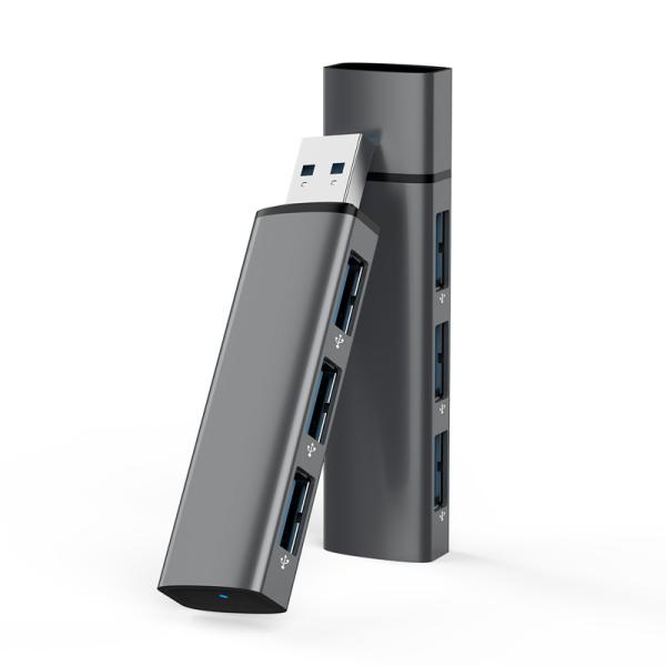 Hub portable en métal USB C 3.2 Gen 2 10 Gbit/s, étend trois USB A