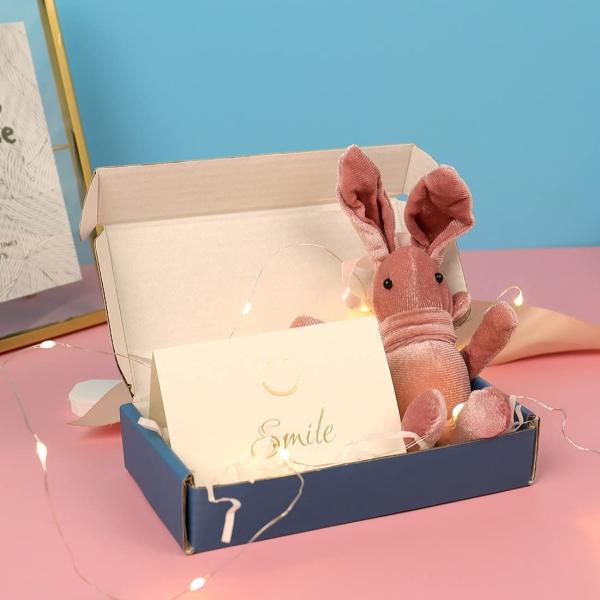 Blue Recyclable Waterproof Cardboard Small Gift Business Packaging Box