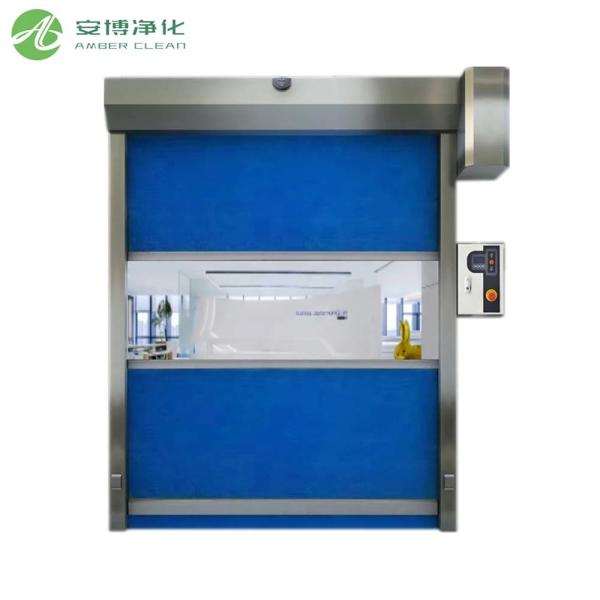 B1 Ignífugo Control Remoto PVC Puerta Rápida Enrollable Seguridad Antipinzamiento