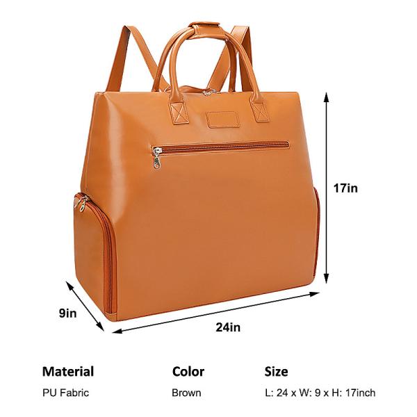 Mujeres Pañal de cuero Bolso de mano Niño Mochila de viaje para bebés Mamá 24X9X17