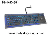 Clavier éclairé à contre-jour résistant en métal de vandale rocailleux avec la boule roulante, l'interface d'USB et 80 clés