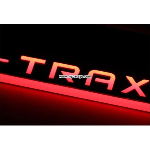 Holden Trax Car accessory stainless steel scuff plate door sill plate lights LED