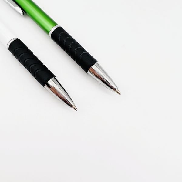 Non-slip Rubber Pen Grip Aluminum Ballpoint Pen Lightweight Colorful Metal Ball Pen