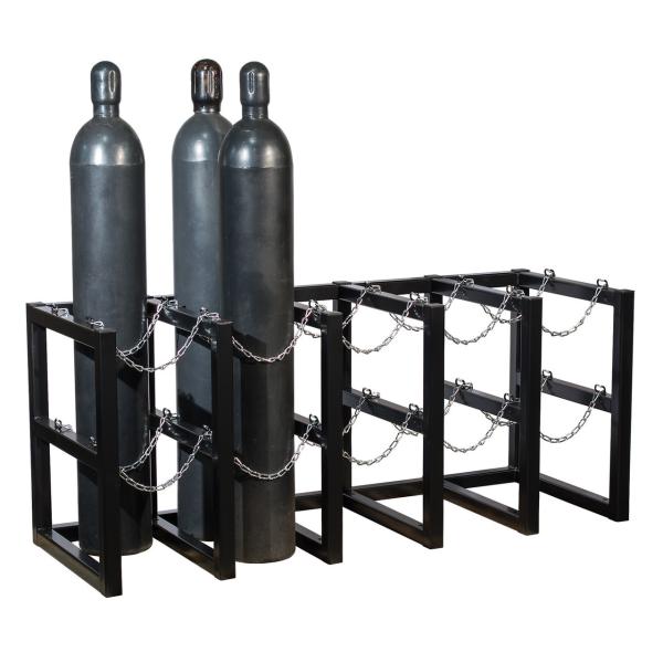 Cremalheira da garrafa de gás do cilindro de Fab Oxygen Cylinder Rack OSHA 4 do metal