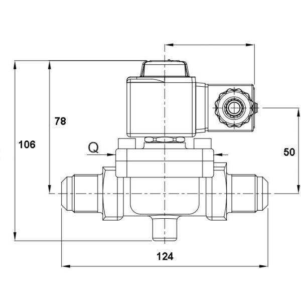 Castel Type SAE Flare Refrigeration Solenoid Valve