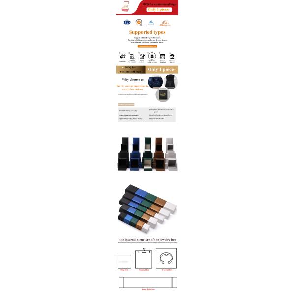 Boîtes de bijoux personnalisées de luxe avec logo pour boucles d'oreilles