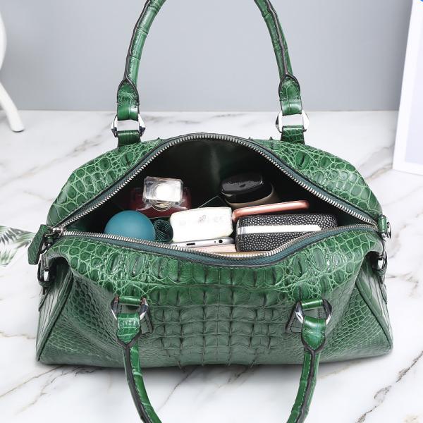Genuine Crocodile Skin Lady Purse Authentic Real Alligator Leather Female Handbag Long Strap Women's Large Shoulder Bag