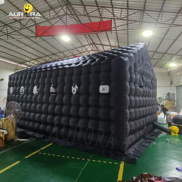 Custom Size Inflatable Club Tent Disco Lighting Music Bar Party Inflatable Cube Tent