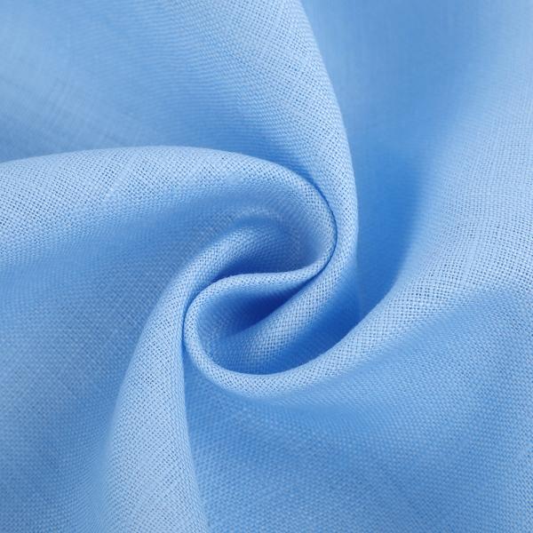 Wholesale Factory High Quality Comfortable Breathable Pure Linen Fabric Solid Color Woven for Women's Clothing Dress Plain Shirt