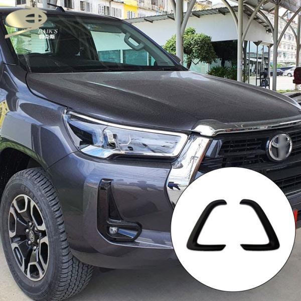 Abs Lower Grille Garnish Fog Light Cover Trim For Toyota Hilux Revo 2015 2016
