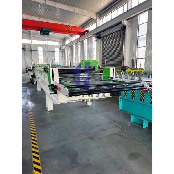 Automatic PLC Controlled C8 C21 Double Layer Roof Forming Machine 350H Steel Frame