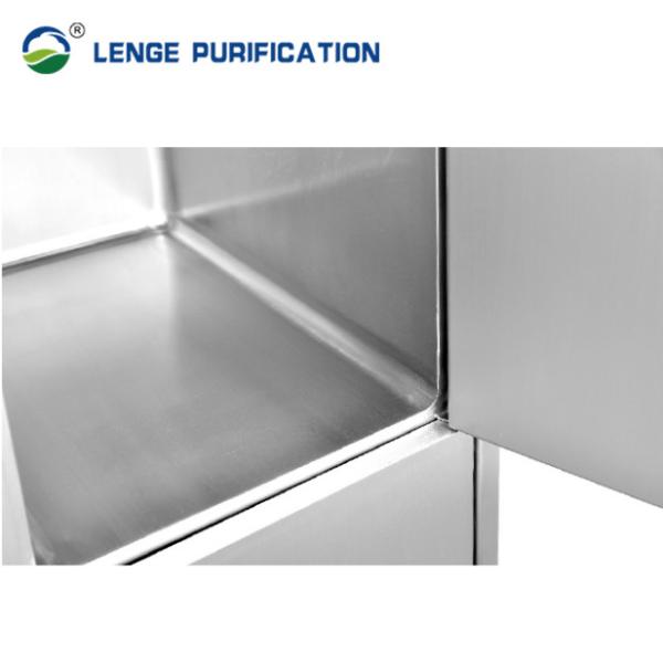 Cleanroom Stainless Steel Furnishing Cabinet Six Door Sloping Top With Handle
