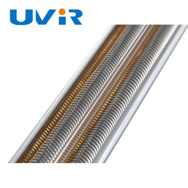 Tubo de aquecimento banhado a ouro 2500w onda média reta luz infravermelha 415v