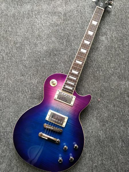 Human Free shipping Tiger stripes standard model Electric Guitar LP guitar Multicolor