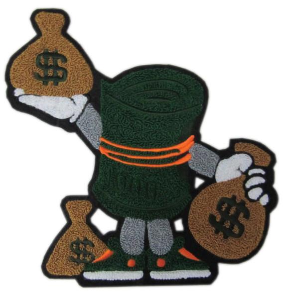 Heat Cut Border Single Felt Chenille Logo Patches 9C Color