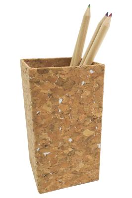 Eco Cork Fabric Cork Pen Holder natural Tearproof Wearproof