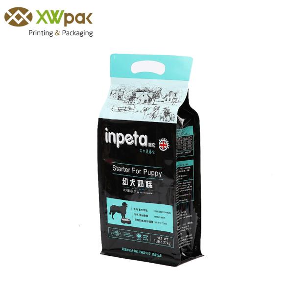 Stand Up Zipper Recycle Dog Food Bags , Custom Printed Plastic Puppy Food Pouches