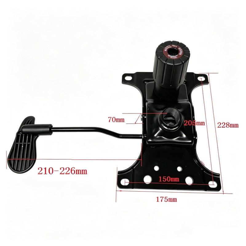 Iron Construction Office Chair Mechanism with 228x175mm Size for Rotation, Elevation, and Freedom