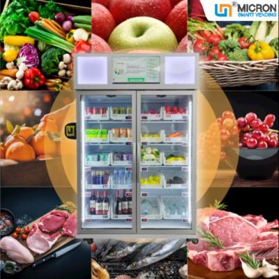 O ovo R290 do marisco refrigerou o refrigerador esperto da máquina de venda automática que vende com leitor de cartão