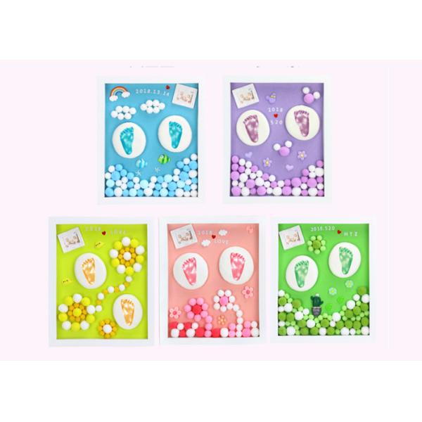 Pine Wood Baby Memory Box , Permanent Diy Hand And Foot Print Mud / Baby Hair Souvenir