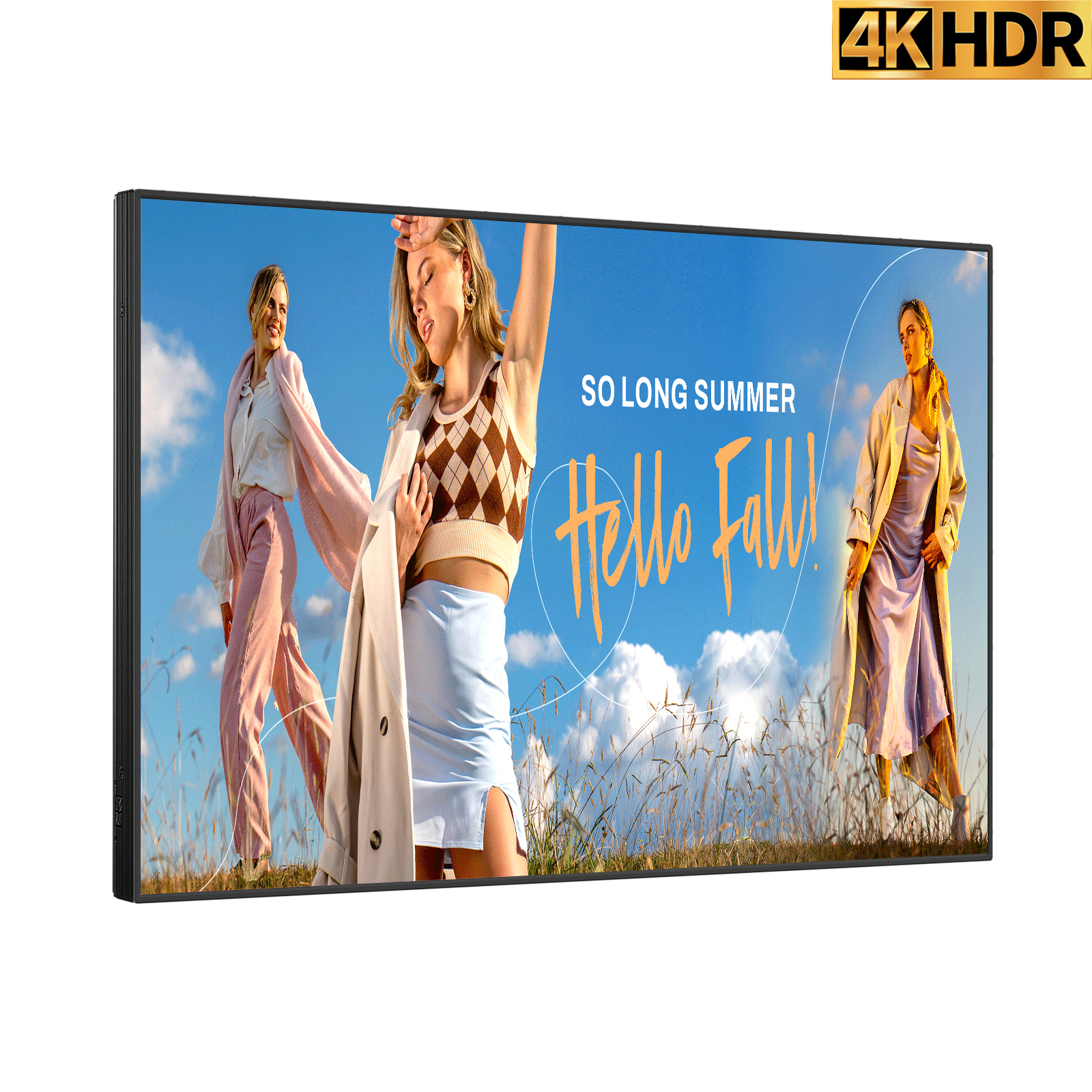 55" 4K Commercial Wall Mount Digital Signage Displays For Business