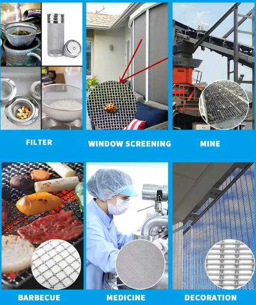 экран ячеистой сети 1мкс30м сплетенный нержавеющей сталью