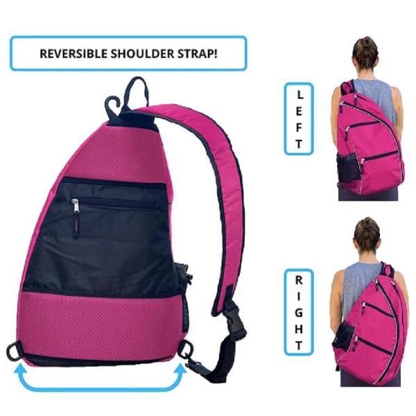 Unisex сумка слинга Pickleball полиэстера с держателем бутылки с водой