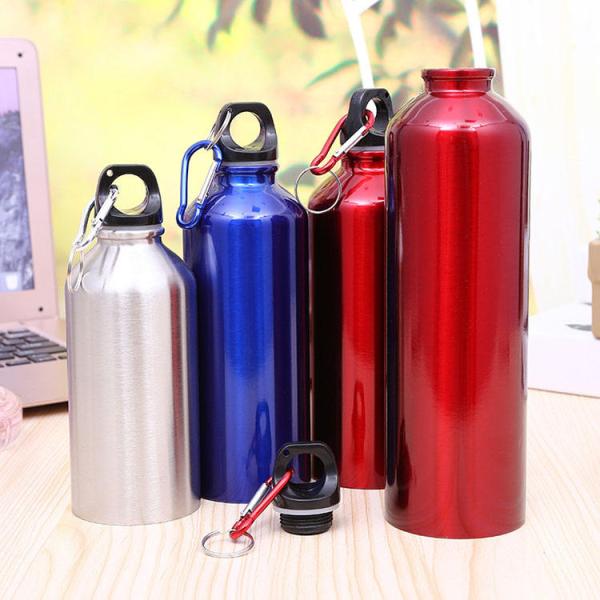 Plastic Lid Sport Aluminum Water Flask BPA Free Food Safe