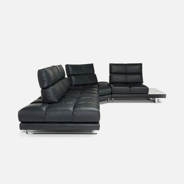 Italian All-leather Sofa Movable Modern Classic Corner Sofa Back Large Villa Luxury Leather Sofa