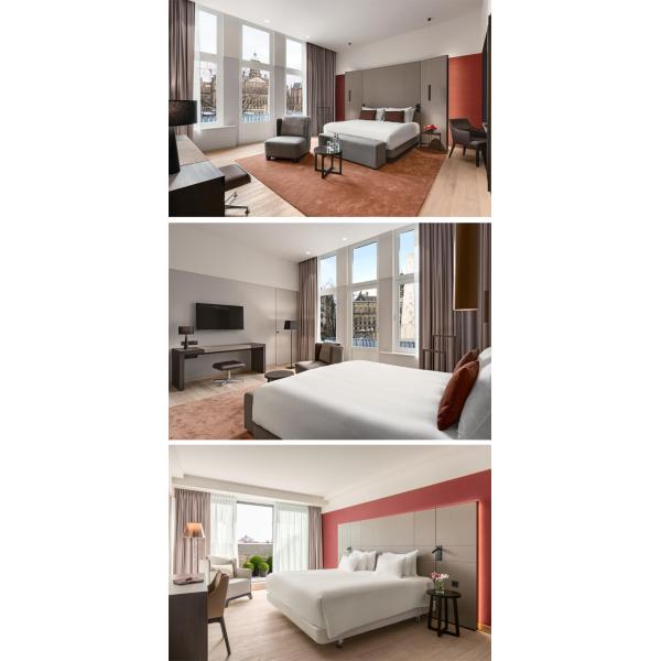 Наборы кровати простой золы гостиницы звезды деревянные полноразмерные